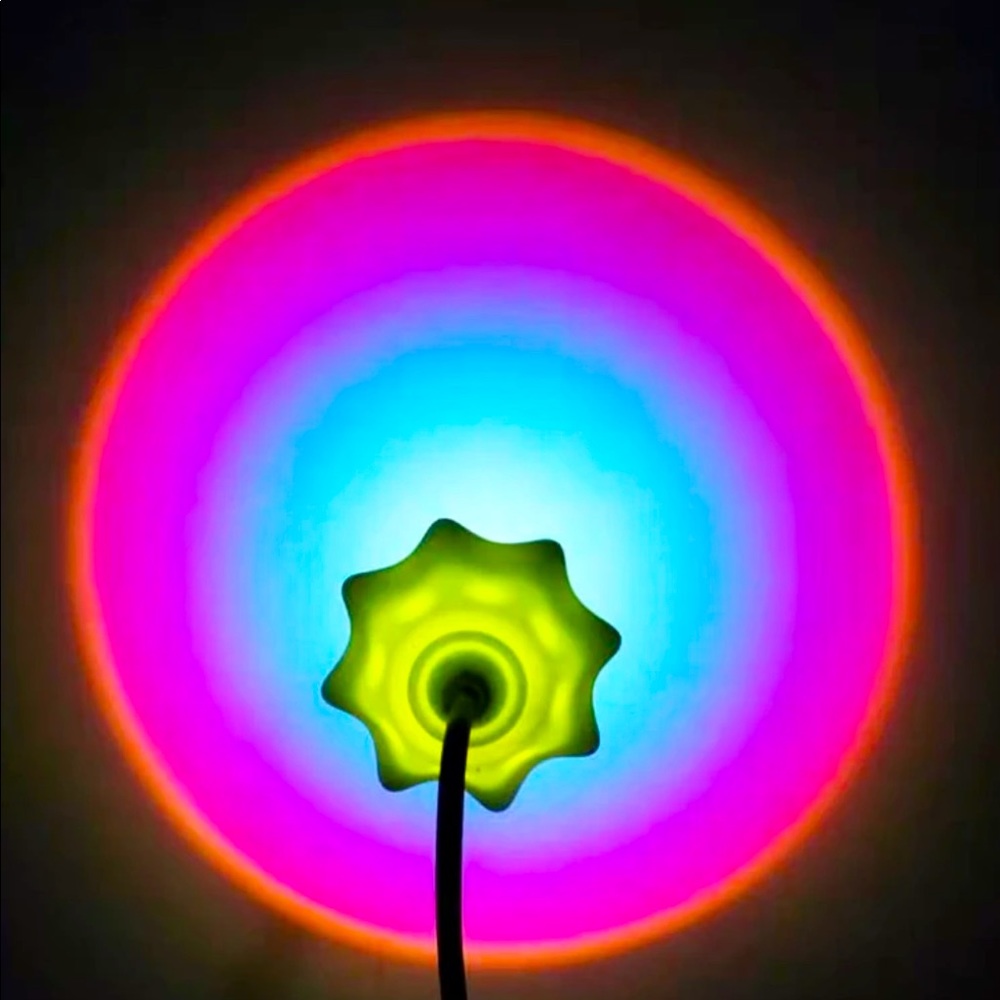 Orange Sunset lamp flower shaped